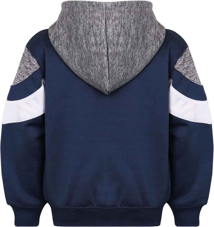 A2Z 4 Kids Mädchen Jungen Unisex Trainingsanzug Kontrast Einsätze Fleece Kapuzen Reissverschluss Hoo