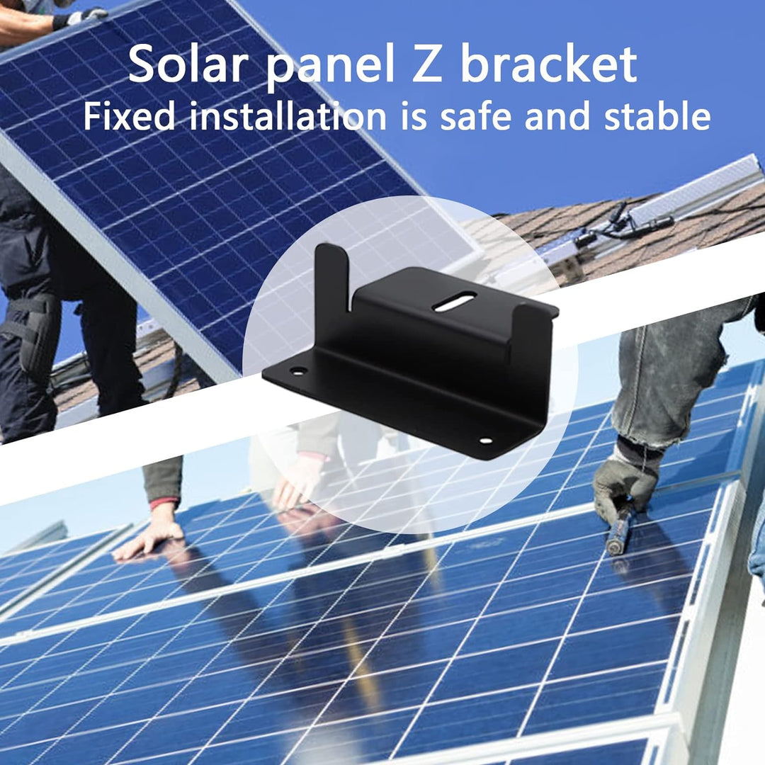 16 Stück Solarmodul Z-Halter, Solarmodul Halterung mit Muttern Schrauben und Installationswerkzeug S