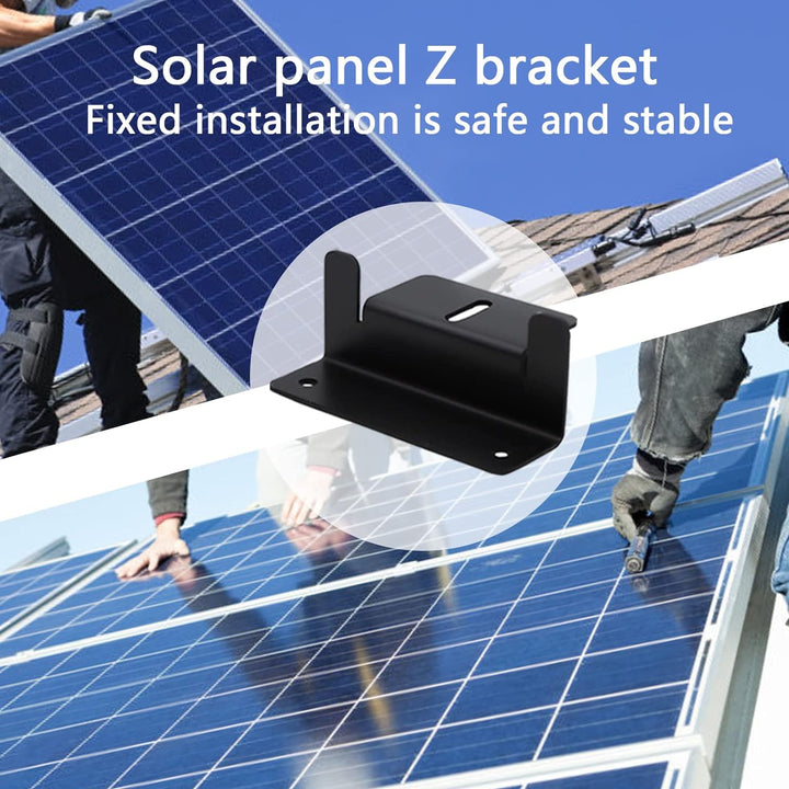 16 Stück Solarmodul Z-Halter, Solarmodul Halterung mit Muttern Schrauben und Installationswerkzeug S