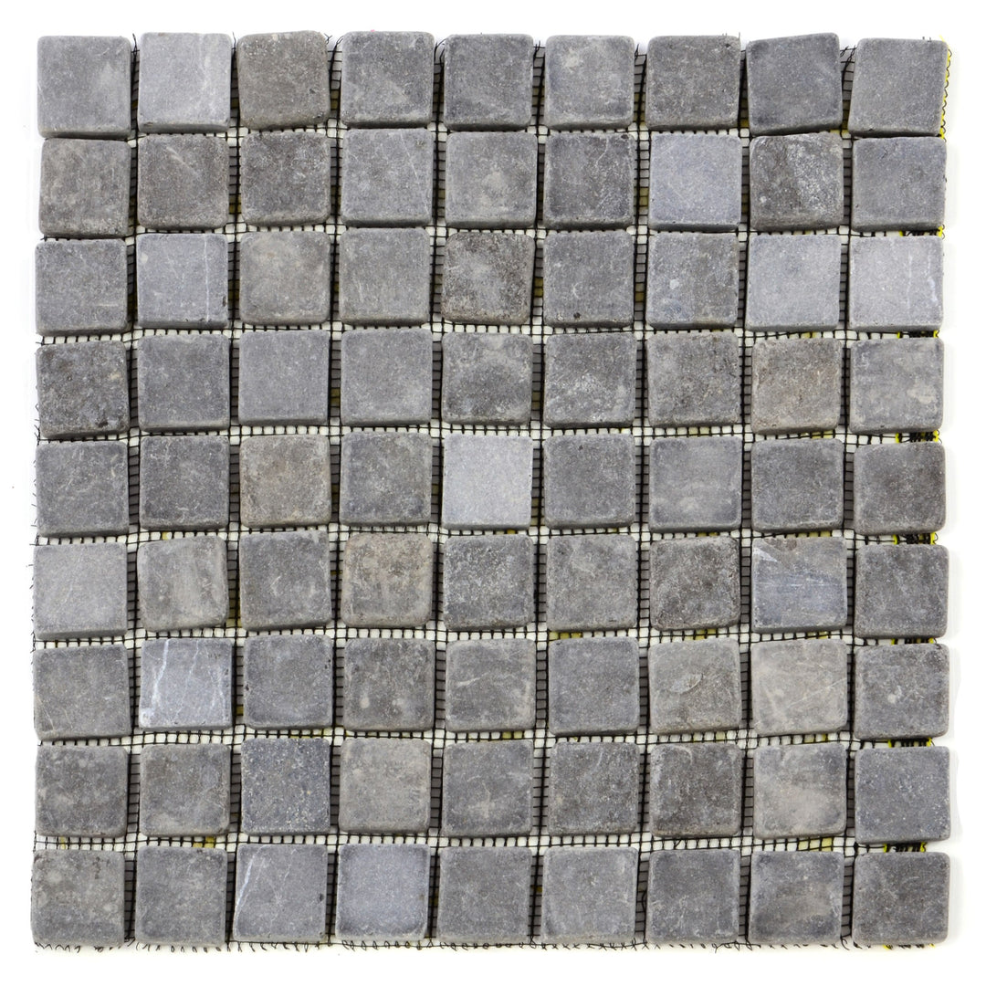 DIVERO 11 Fliesenmatten Naturstein Mosaikfliesen aus Marmor für Wand und Boden grau á 29 x 29 cm