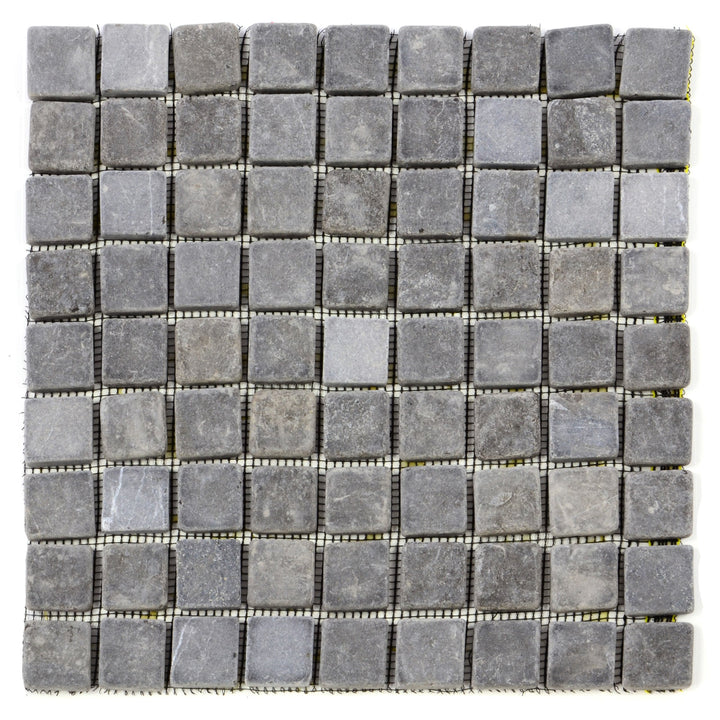 DIVERO 11 Fliesenmatten Naturstein Mosaikfliesen aus Marmor für Wand und Boden grau á 29 x 29 cm