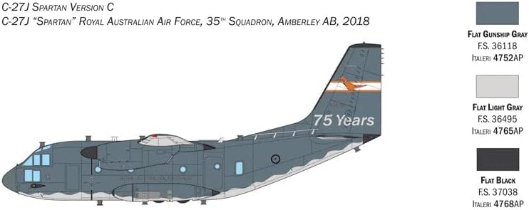 Italeri 1450S 1450S-1:72 C-27J/G.222 “Spartan”, Modellbau, Bausatz, Standmodellbau, Basteln, Hobby,