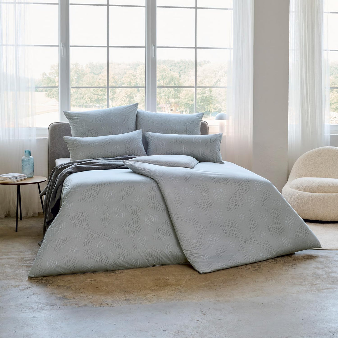 ESTELLA Atelier Bettwäsche Pippa Farbe grau Grösse 135x200 + 80x80 Grau 135x200 + 80x80, Grau 135x20