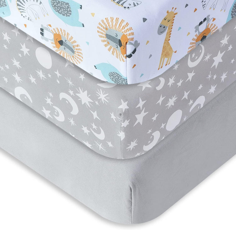 Bimocosy Spannbettlaken Spannbetttücher für Babybetten Kinderbett, atmungsaktives Mikrofaser Matratz