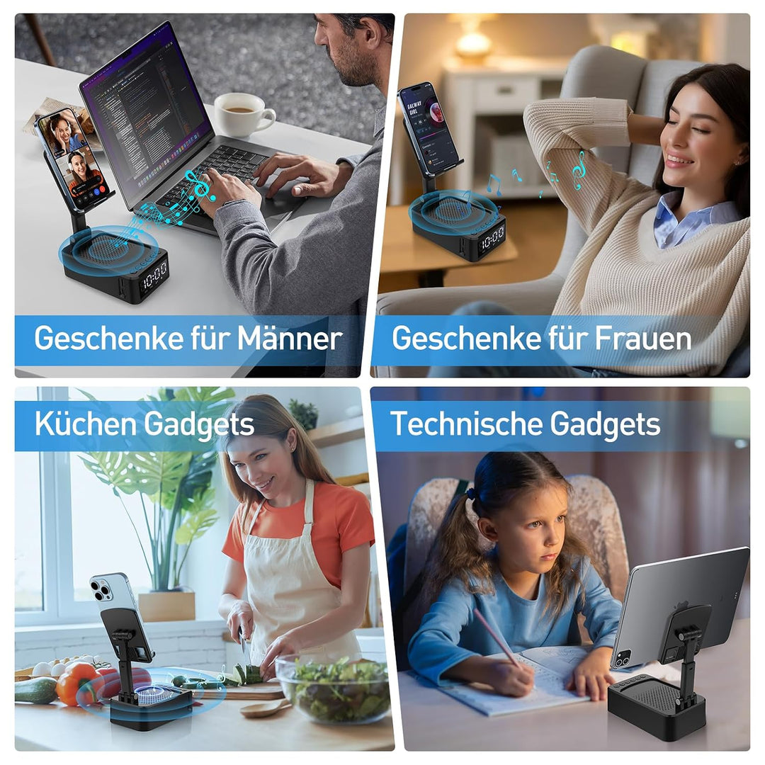 ZOOI Geschenke für Männer Weihnachten Geschenke für Papa, Bluetooth Lautsprecher mit Handyständer, G