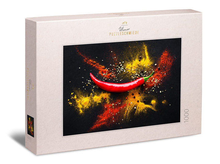 Ulmer Puzzleschmiede - Puzzle „Spiel mit dem Feuer“ - Klassisches 1000 Teile Puzzle – Puzzlemotiv sc