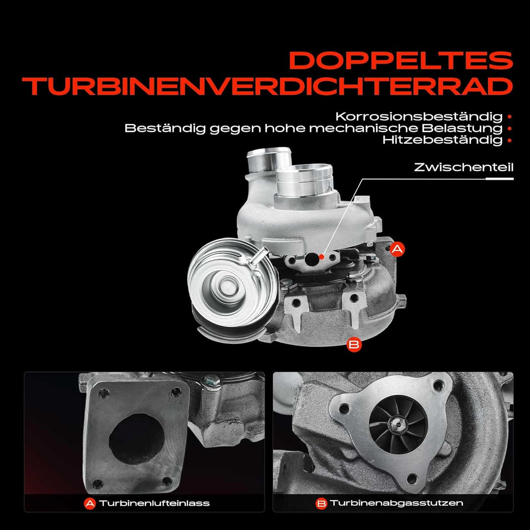 Frankberg Turbolader Kompatibel mit LT 28-35 II 2DB 2DE 2DK 2.5L 1999-2006 LT 28-46 II 2DA 2DC 2DD 2