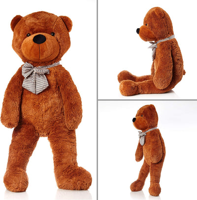 Lumaland XXL-Teddy mit Knopfaugen | Höhe: 120 cm | Süsser Jumbo-Kuschelbär aus hochwertigem Plüsch V