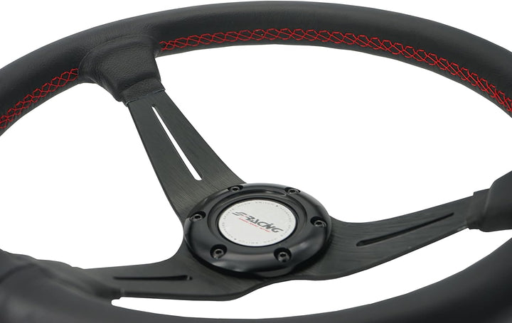 Simoni Racing CLASS Lenkrad Aus Echtem schwarzem Leder, Universal