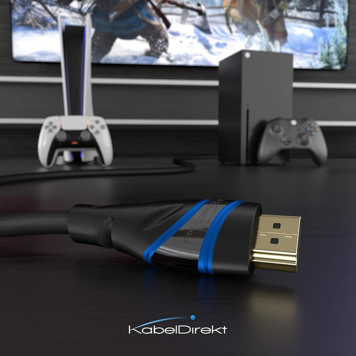 KabelDirekt – 10K & 8K HDMI Kabel, HDMI 2.1 b – 2m, erhältlich in 0,5-5m – Zertifiziert, in Deutschl