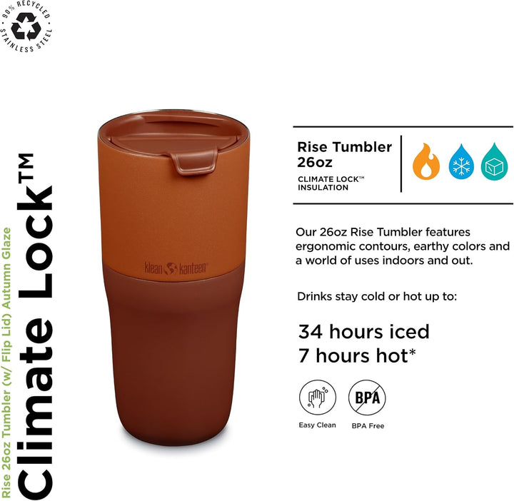 Klean Kanteen Rise 768ml Tumbler w/Flip Lid Autumn Glaze, Autumn Glaze