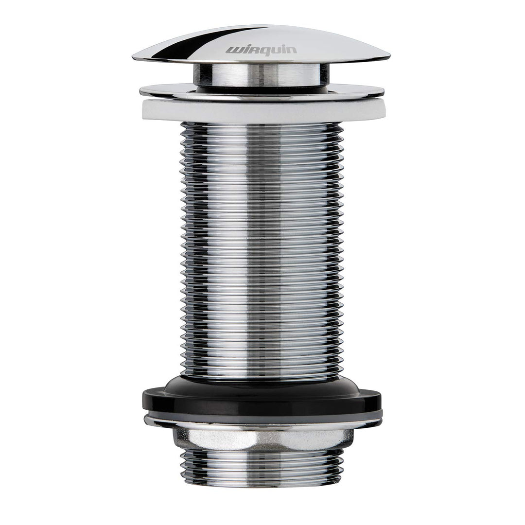 Wirquin 30723416 Ablaufgarnitur für Waschbecken, Messing, Quick Clac, 100 mm ohne Überlauf