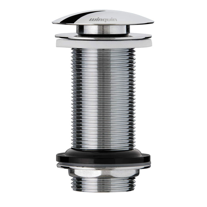 Wirquin 30723416 Ablaufgarnitur für Waschbecken, Messing, Quick Clac, 100 mm ohne Überlauf