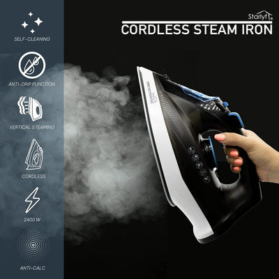 BEST DIRECT Starlyf Cordless Steam Iron Schnurloses Dampfbügeleisen - Schnurloses Dampfbügeleisen -
