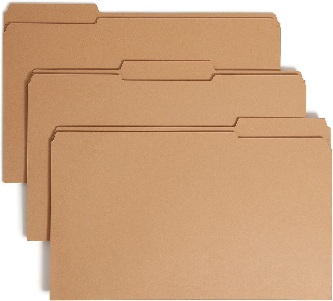 Smead Verschluss-Aktenordner, 1 Verschluss, verstärkter 1/3-Cut-Register, legale Grösse, Kraftpapier