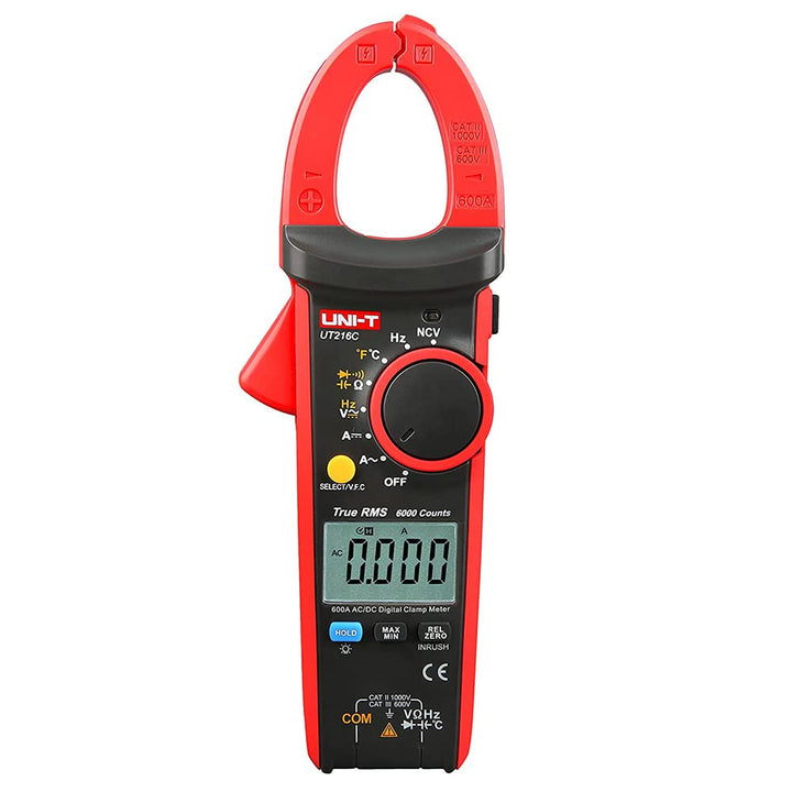 UT216C Digitale Strommesszange AC DC Strommessung Effektivwert Frequenz Kapazität Temperatur & NCV T