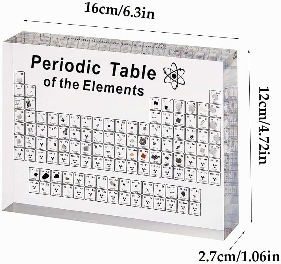 Mocoli Periodensystem Acryl, Periodensystem Echte Elemente, 83 Elements, Periodic Table, Perioden Sy