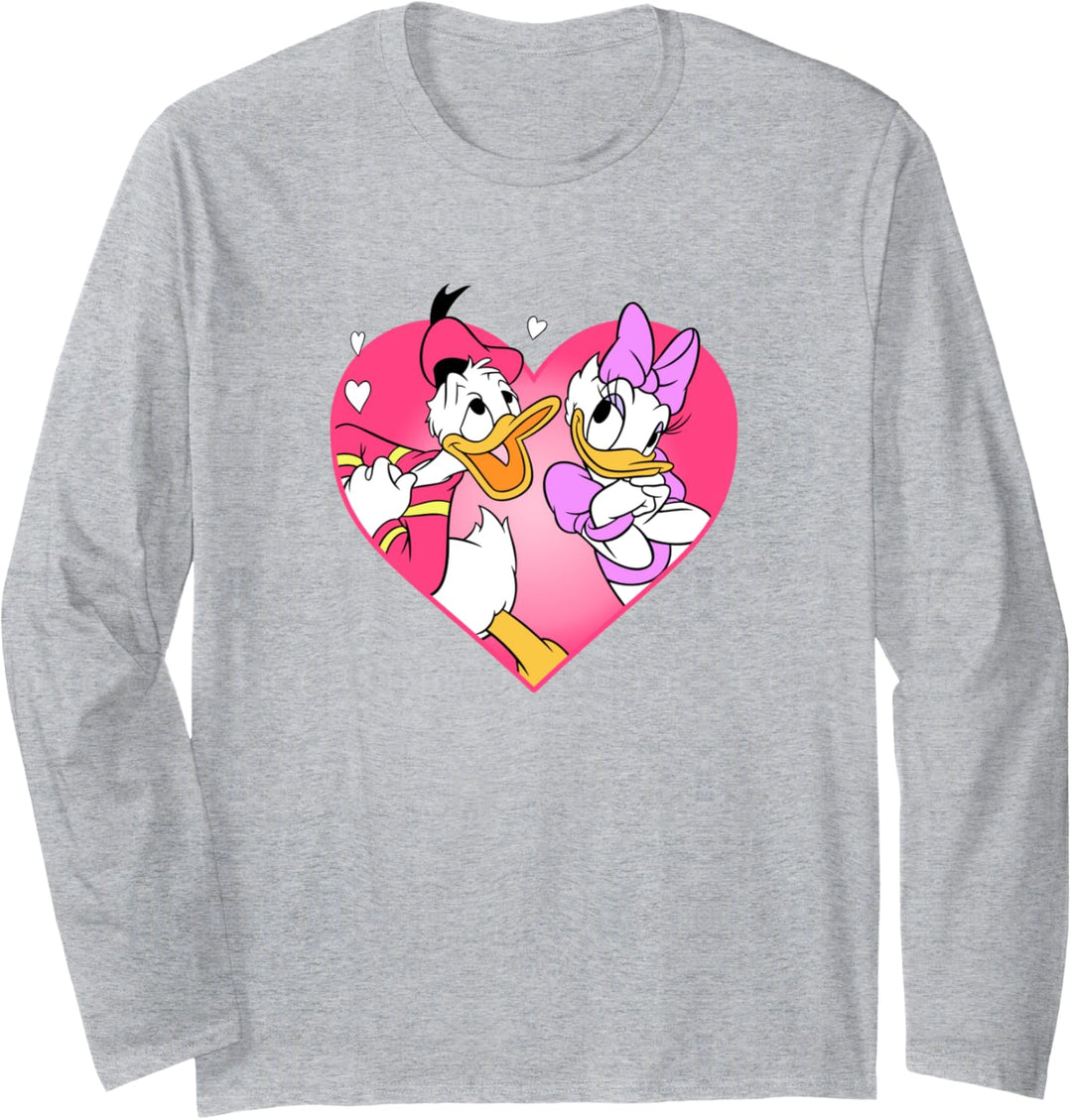 Disney Mickey And Friends Valentinstag Donald & Daisy Langarmshirt