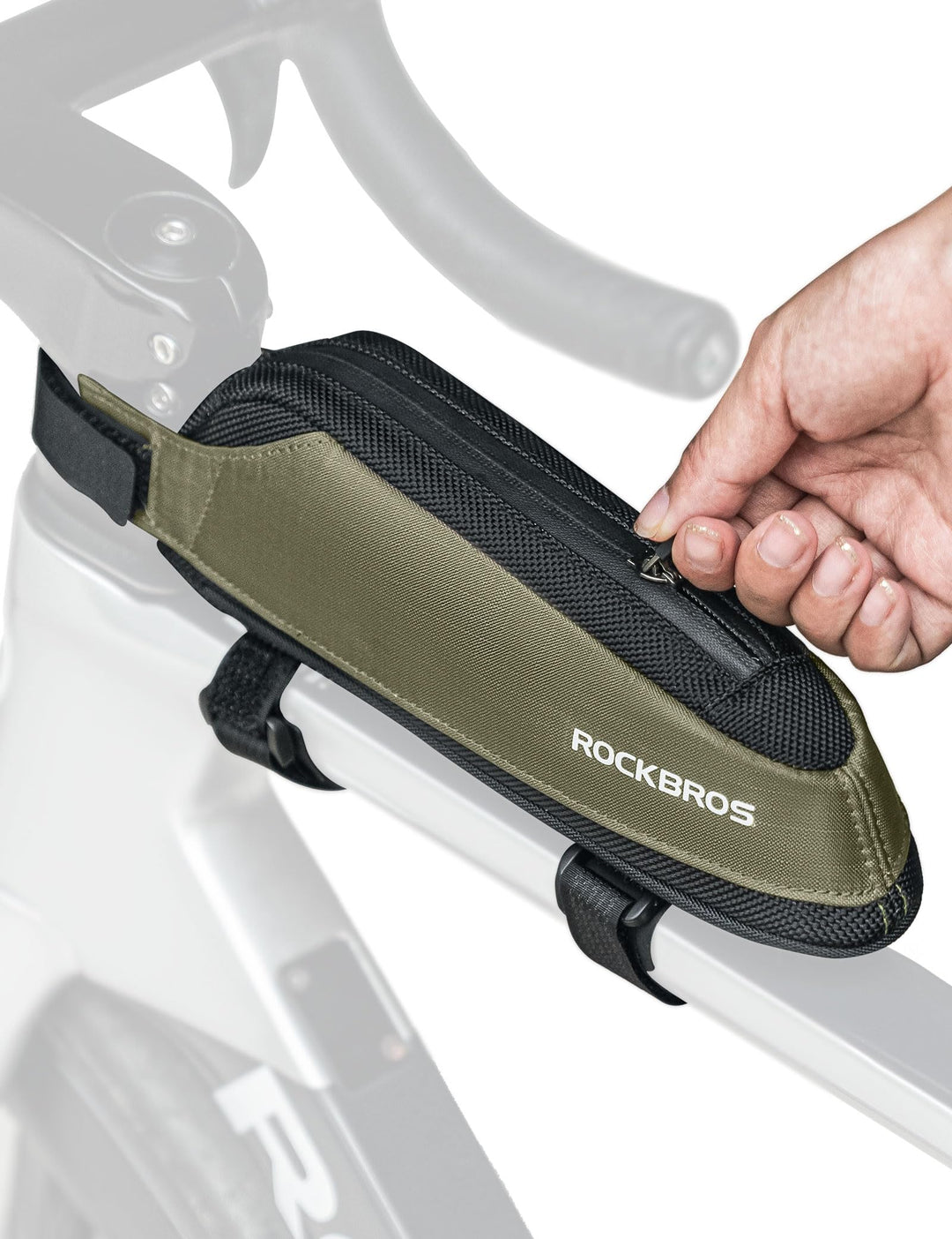 ROCKBROS Fahrradtasche Reflektierende Oberrohrtasche Werkzeugtasche Fahrradzubehör 0,65L für Mountai