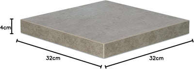 living-by-design levandeo Eckregal Beton 32x32cm Wandregal Holz Dekor Regal Eckboard Ablage Board Ec