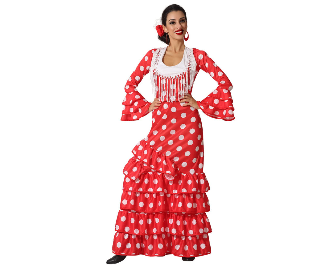 ATOSA Damen 66119 Flamenco-Kostüm M-L Frau Rot, Rojo