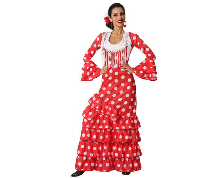 ATOSA Damen 66119 Flamenco-Kostüm M-L Frau Rot, Rojo