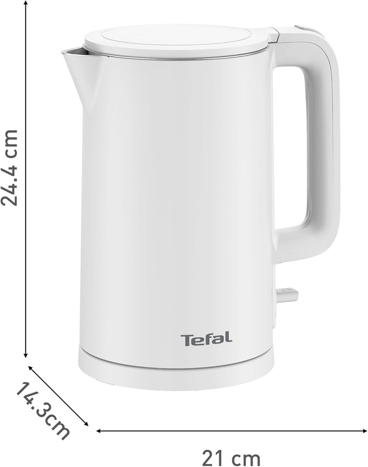 Tefal Thermo Protect, Elektrischer Wasserkocher, Kaltstart, Herausnehmbarer Antikalkfilter, 1500 W,