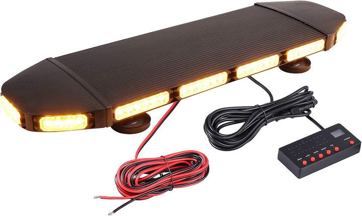 Justech 72LEDs Recovery Strobe Warnlicht 216W 21 Blitzmodi Auto Notblitzleuchte IP65 Bernstein Warnl