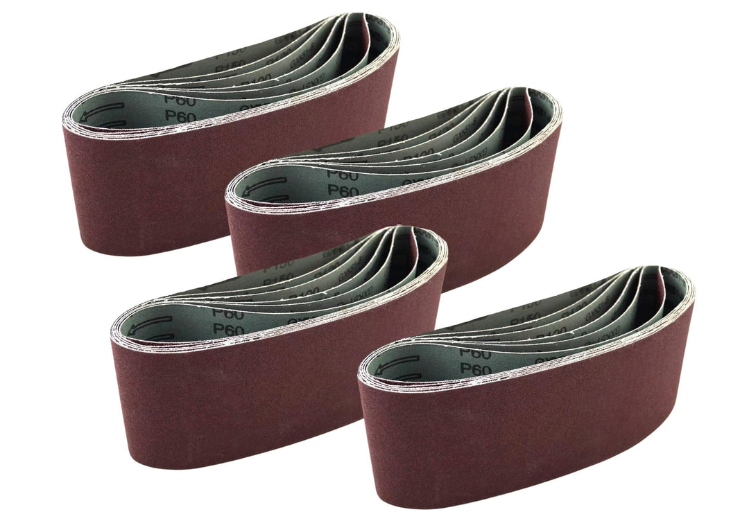 24 x Bandschleifpapier 100 x 610 mm Körnung 40/60/80/100/120/150