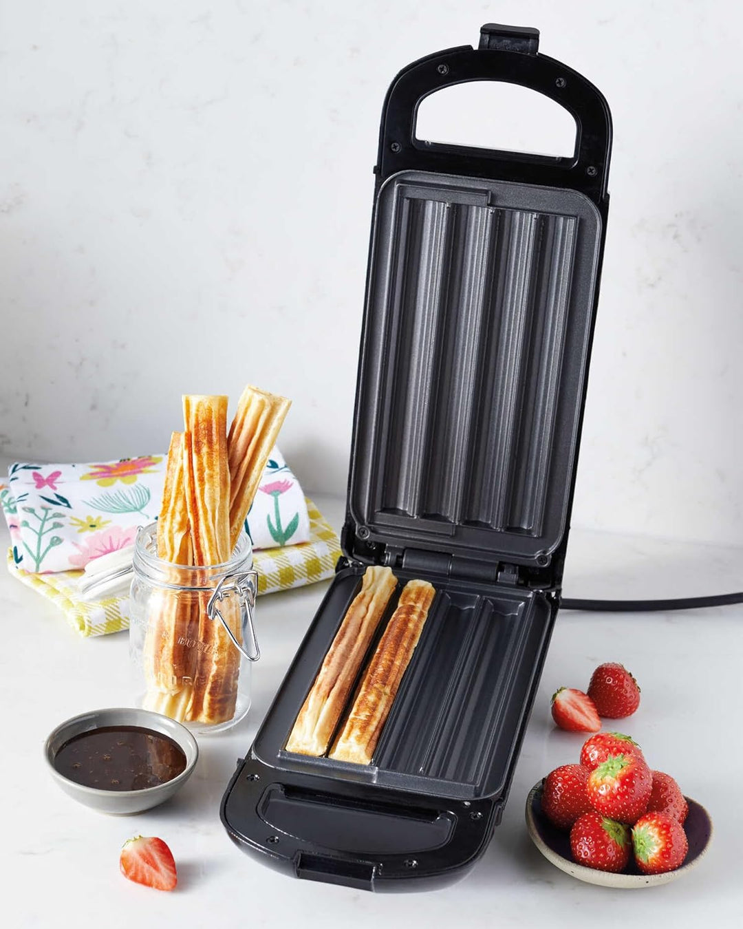 Churros-Maker - Churro-Maschine ölfreies Backen, automatische Temperaturkontrolle, 200 °C, 640-760 W