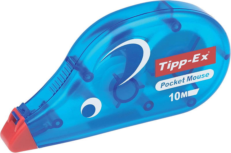 Tipp-Ex Korrekturroller Pocket Mouse mit Schutzkappe, 10m x 4.2mm, 10er Pack, Ideal für das Büro, da