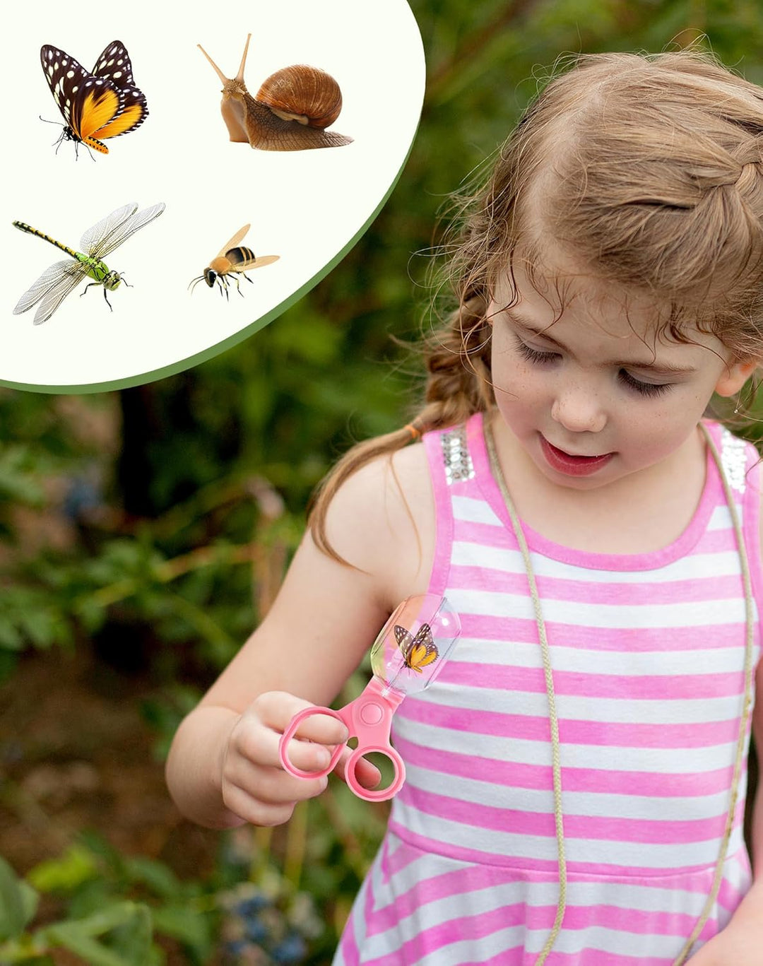 ROBOTIME Insektenfänger & Kinder-Entdecker-Set, 2 Kinder Schmetterlingsfänger-Explorerset, Komplette