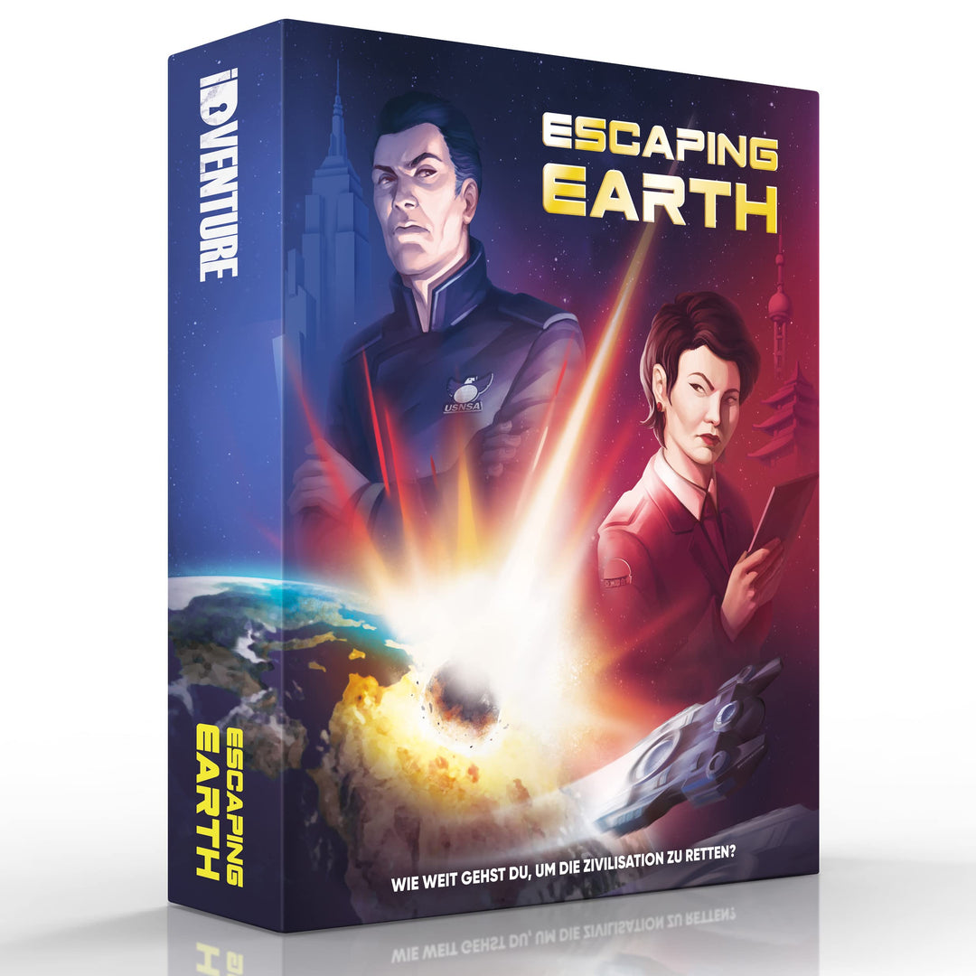 iDventure Escaping Earth Semi-kooperatives Strategiespiel mit Bluff Elementen | 2-4 Spieler | Ab 10+