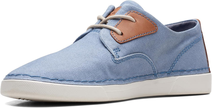 Clarks Herren Gereld Tie Sneaker 39.5 EU Blue Textile, 39.5 EU Blue Textile
