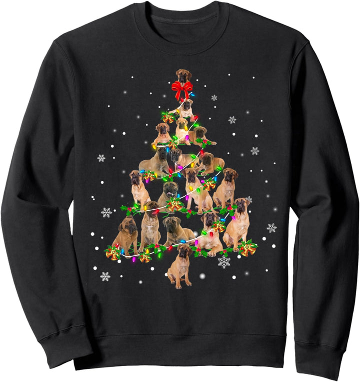 Bullmastiff Christmas Tree X-Mas Sweatshirt