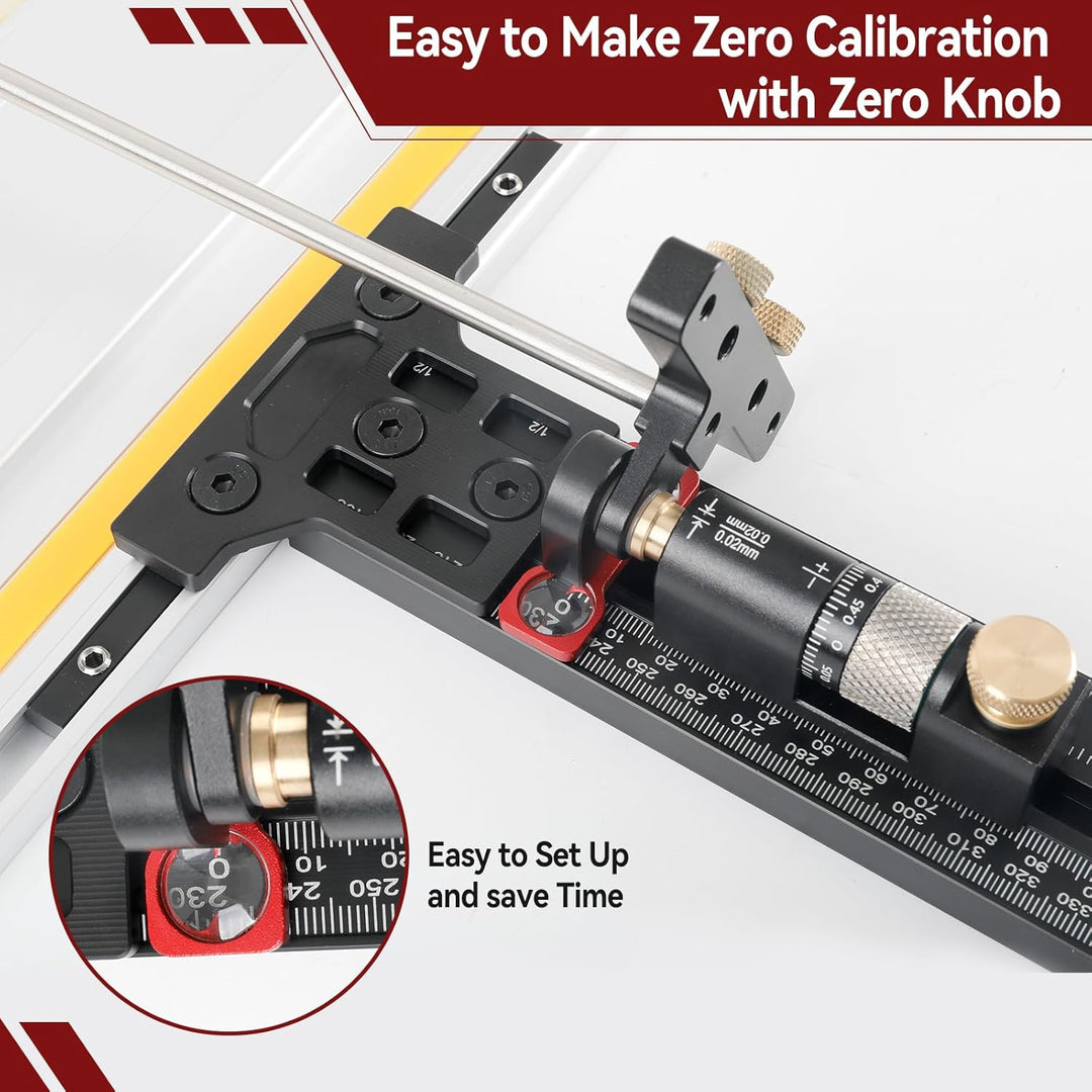 Schienensäge-Parallelführungssystem mit mikro-verstellbarem Flip-Stop, Präzisions-Holzbearbeitungs-S