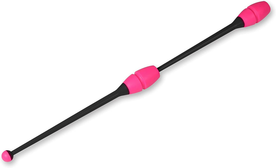 DRUNA Einsteckbare Keulen für Rhythmische Sportgymnastik Indigo 36 cm Schwarz-Rosa, Schwarz-Rosa