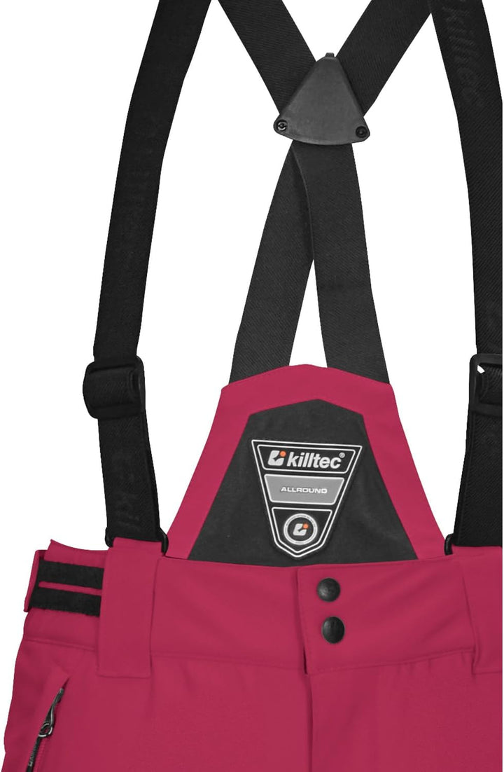 Killtec Mädchen Skihose/Funktionshose mit abzippbarem Latz, Schneefang und Kantenschutz Ksw 77 Grls