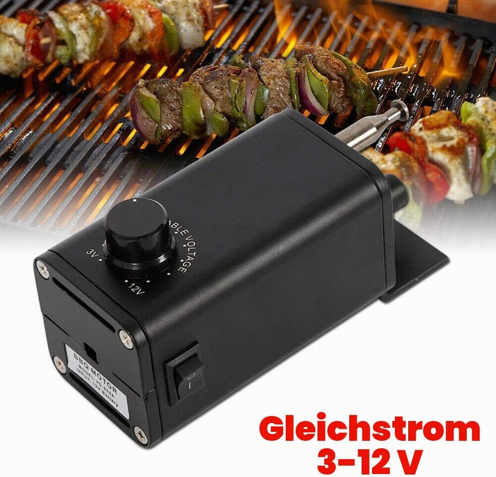 Grillmotor BBQ Motor Grillspiess Rotisserie Motor DC 3-12V Ausgang Einstellbar BBQ Roast Rotisserie