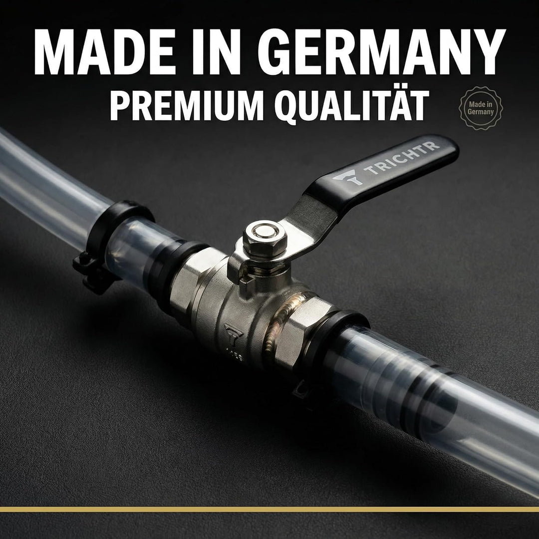 Striker – Premium Bierbong & Biertrichter mit Edelstahl-Kugelhahn – Beer Bong für JGA, Festivals & P