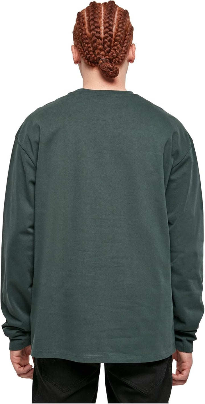 Urban Classics Herren Ultra Heavy Oversized Longsleeve S Bottlegreen, S Bottlegreen