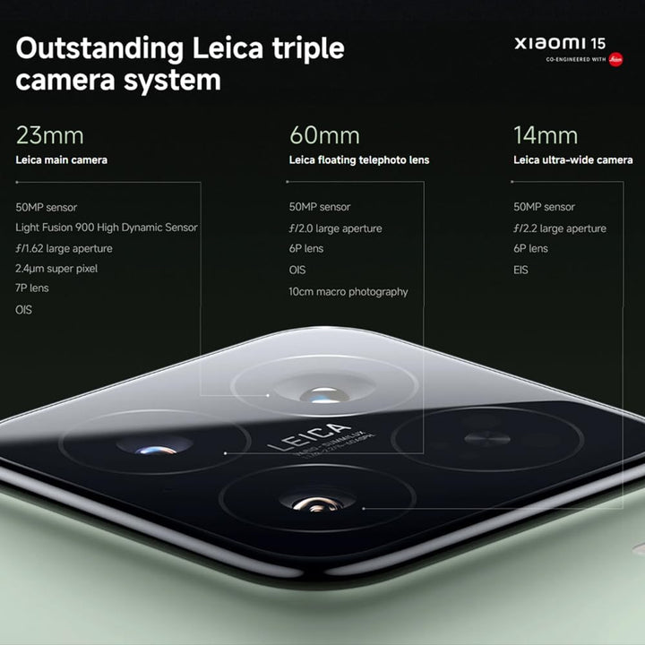 XIAOMI 15 Handy 120Hz WQHD+ AMOLED Display,12+256GB Smartphone Ohne Vertrag mit Snapdragon 8 Elite,