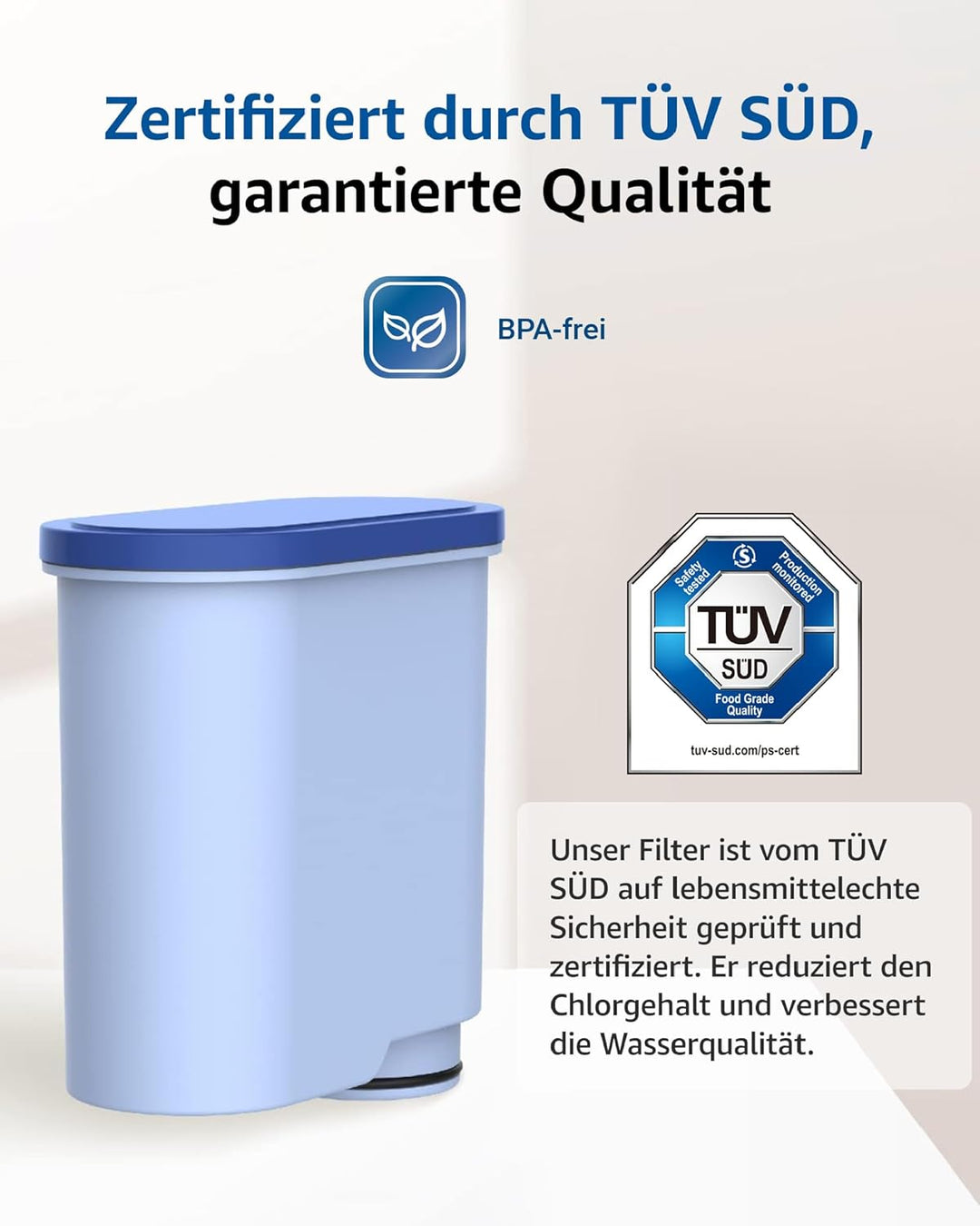 Maxblue Ersatzwasserfilter Kompatibel für Philips® AquaClean® CA6903/10 CA6903/22 CA6903 Kalkfilter,