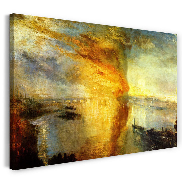 Leinwand (100x70cm): William Turner - The fire at The Parliament Building 100x70 cm, 100x70 cm