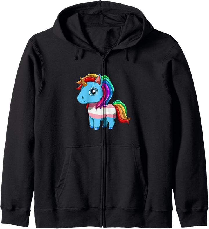 Lustige Transgender Stolz Einhorn Kapuzenjacke