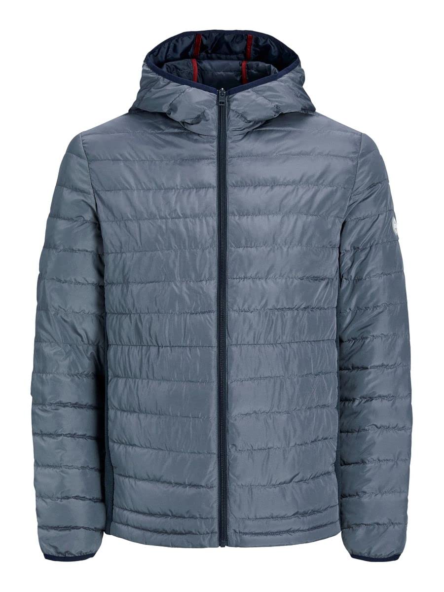 Jack &amp; Jones Herren Jjeace Spring Puffer Hood Steppjacke mit Kapuze XL Grisaille, XL Grisaille