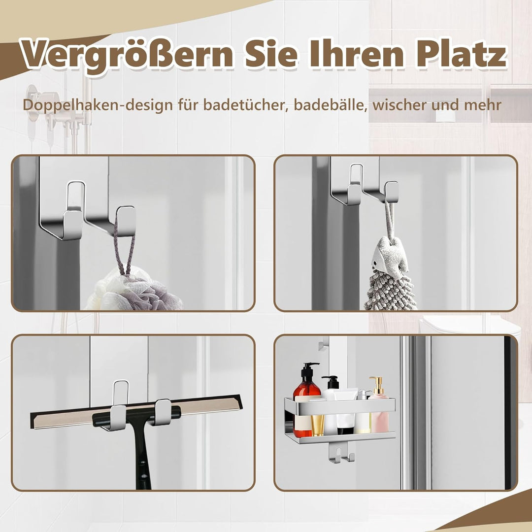 Duschablage zum Hängen, Einlagig Duschregal Edelstahl Ohne Bohren, Duschkorb für Badezimmer, Shampoo