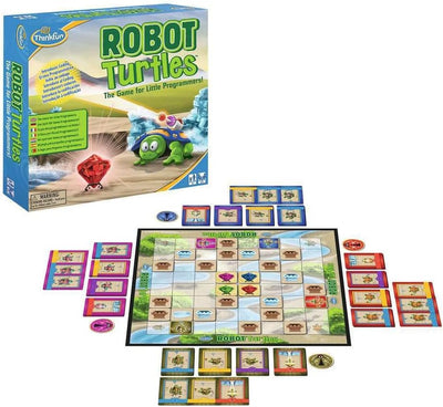Robot Turtles, ein Kinderspiel bei dem Kinder ab 4 Jahre mit Spass und spielerisch erstes Programmie