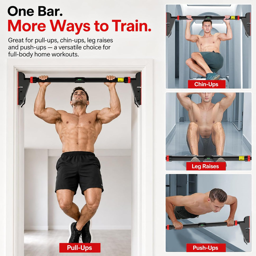Klimmzugstange Türrahmen Ohne Schrauben, Verstellbare Pull Up Bar 30''-37'' für Tür & Wand, Tragkraf
