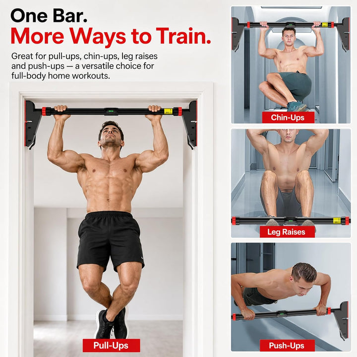 Klimmzugstange Türrahmen Ohne Schrauben, Verstellbare Pull Up Bar 30''-37'' für Tür & Wand, Tragkraf